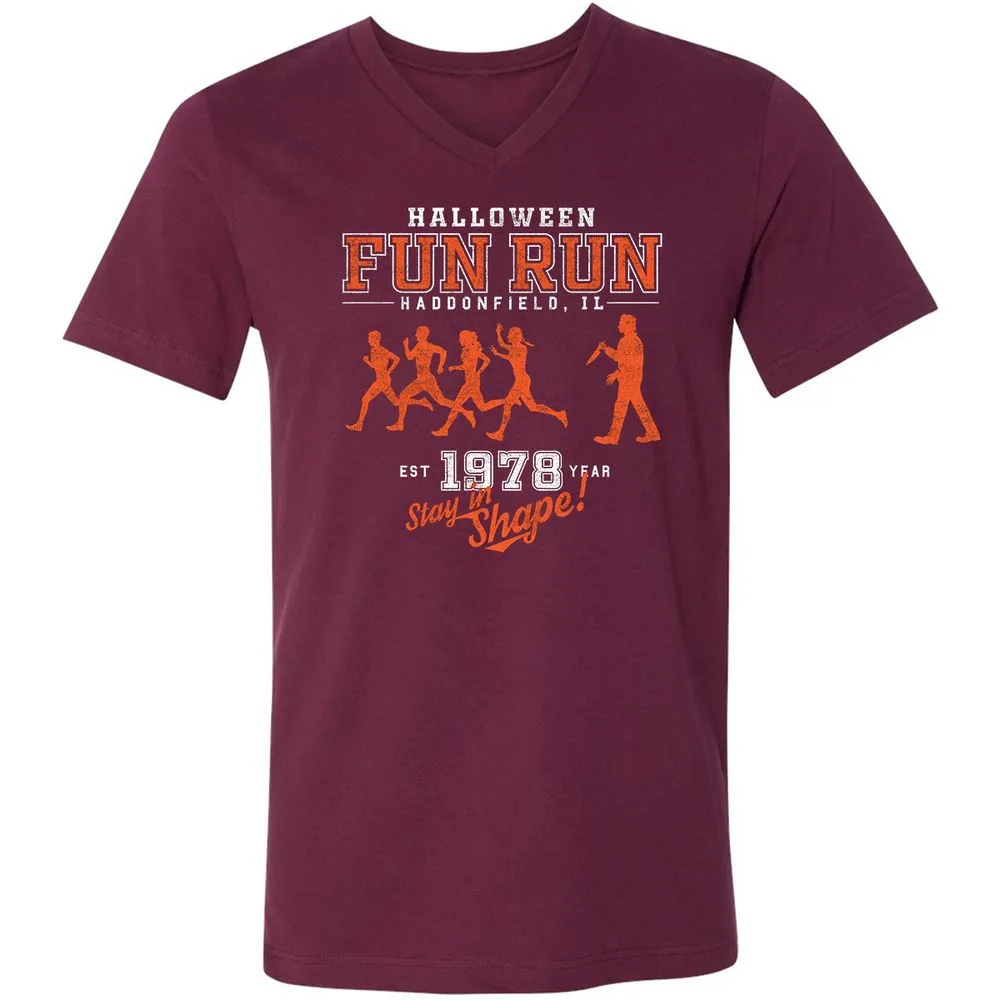 Unisex V-Neck T-Shirt - MDKT6FNK - Maroon - 6