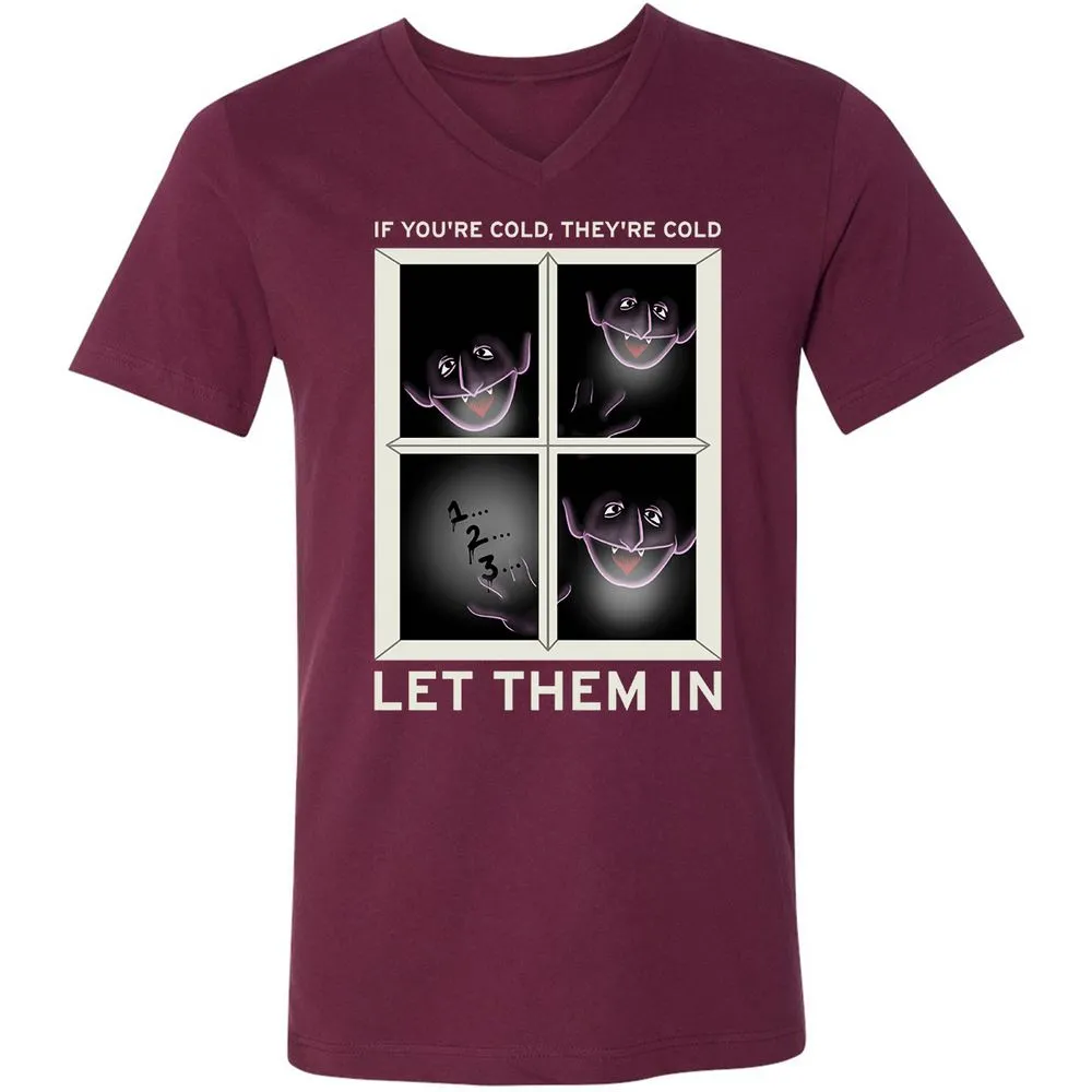Unisex V-Neck T-Shirt - ABJAHFVL - Maroon - 6
