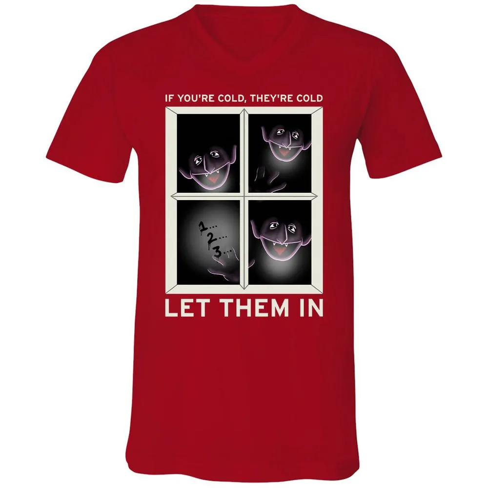 Unisex V-Neck T-Shirt - ABJAHFVL - Red - 3