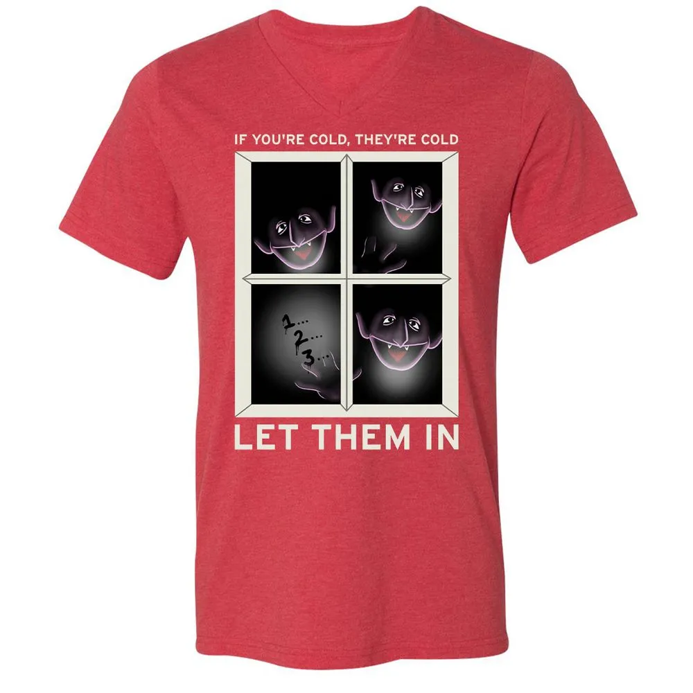 Unisex V-Neck T-Shirt - ABJAHFVL - Heather Red - 16