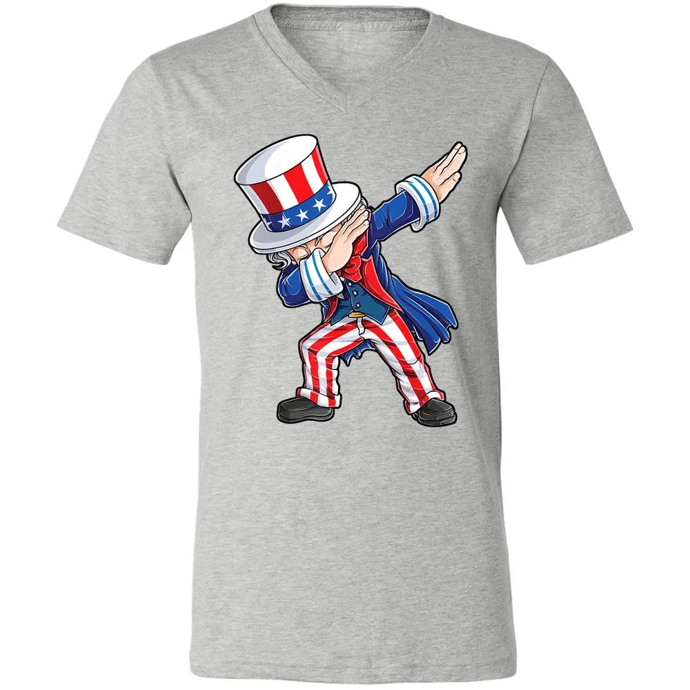 Unisex V-Neck T-Shirt - 9BWZB4LC - Athletic Heather - 7