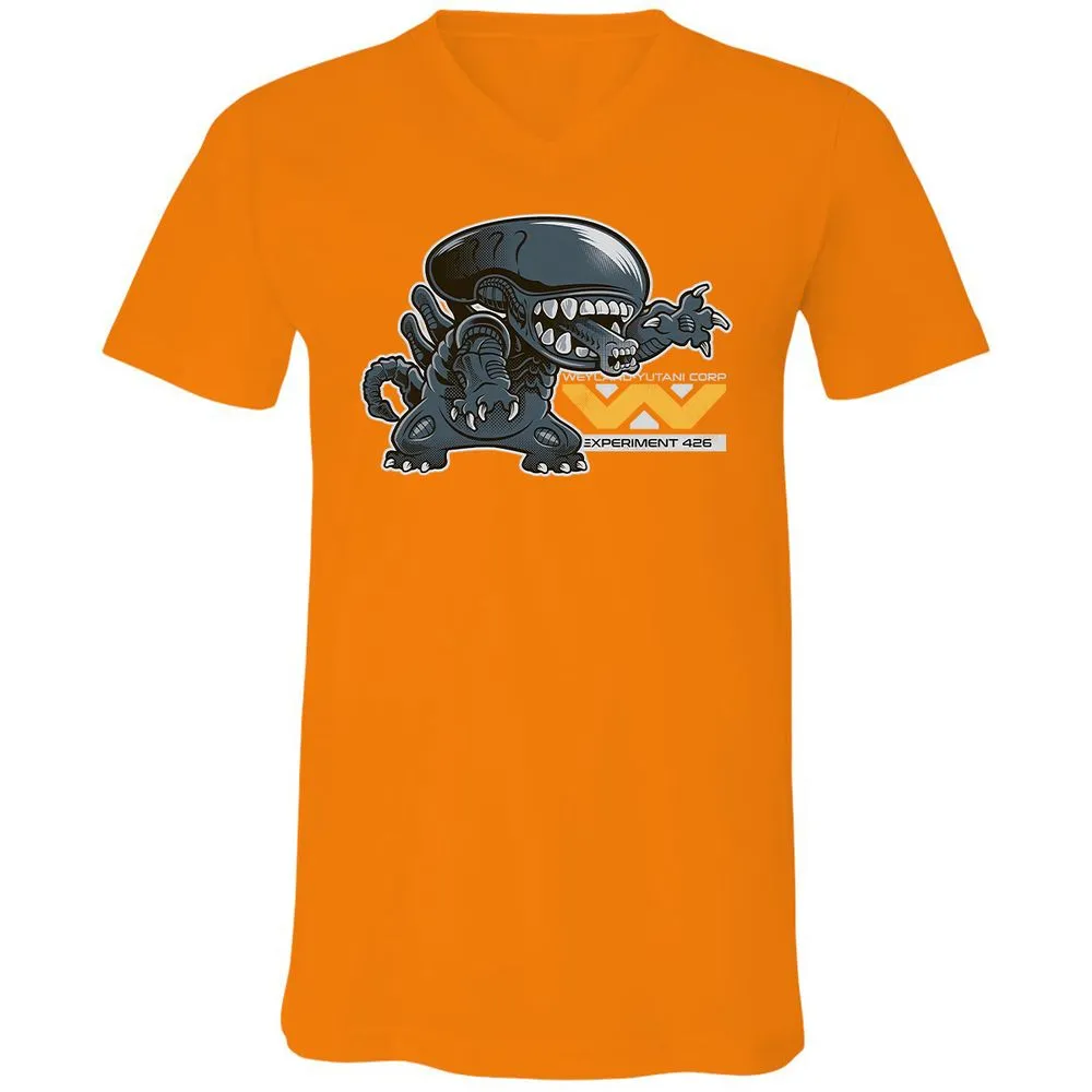 Unisex V-Neck T-Shirt - B9WFPEJF - Orange - 11