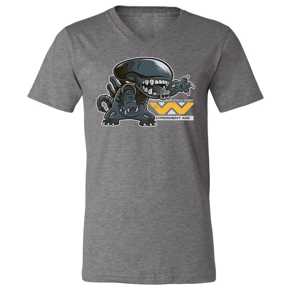 Unisex V-Neck T-Shirt - B9WFPEJF - Deep Heather - 13