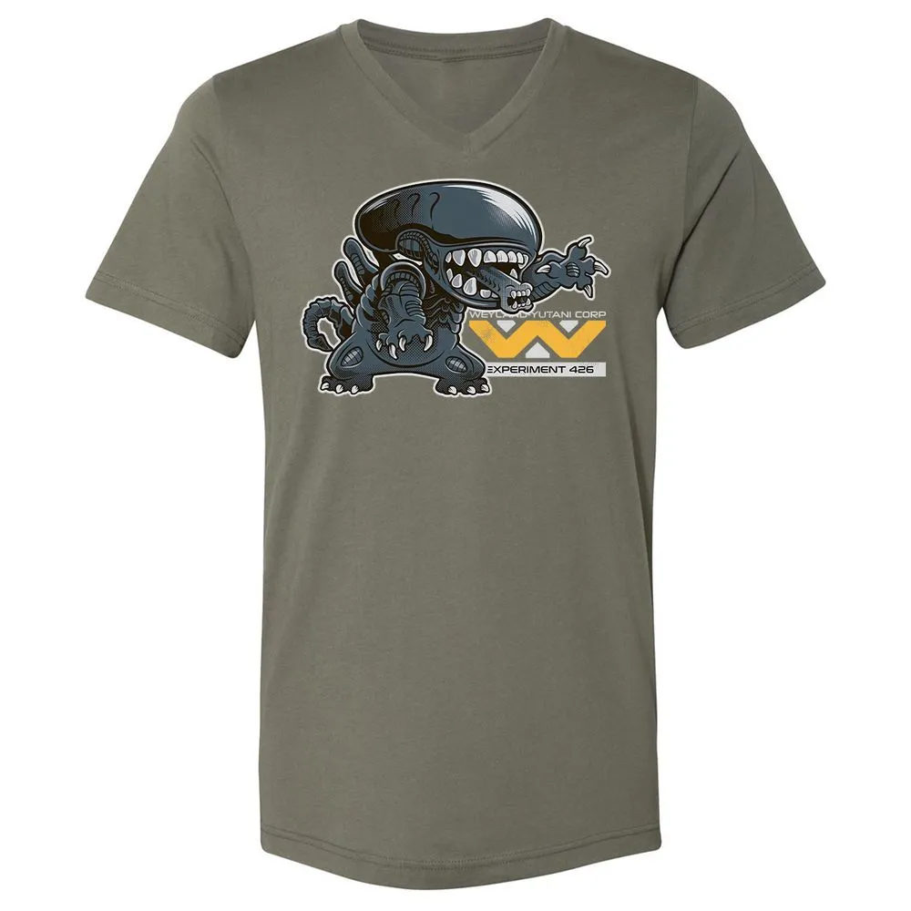 Unisex V-Neck T-Shirt - B9WFPEJF - Military Green - 10