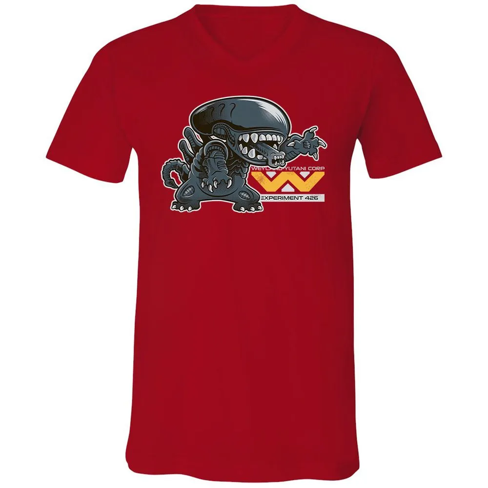 Unisex V-Neck T-Shirt - B9WFPEJF - Red - 3