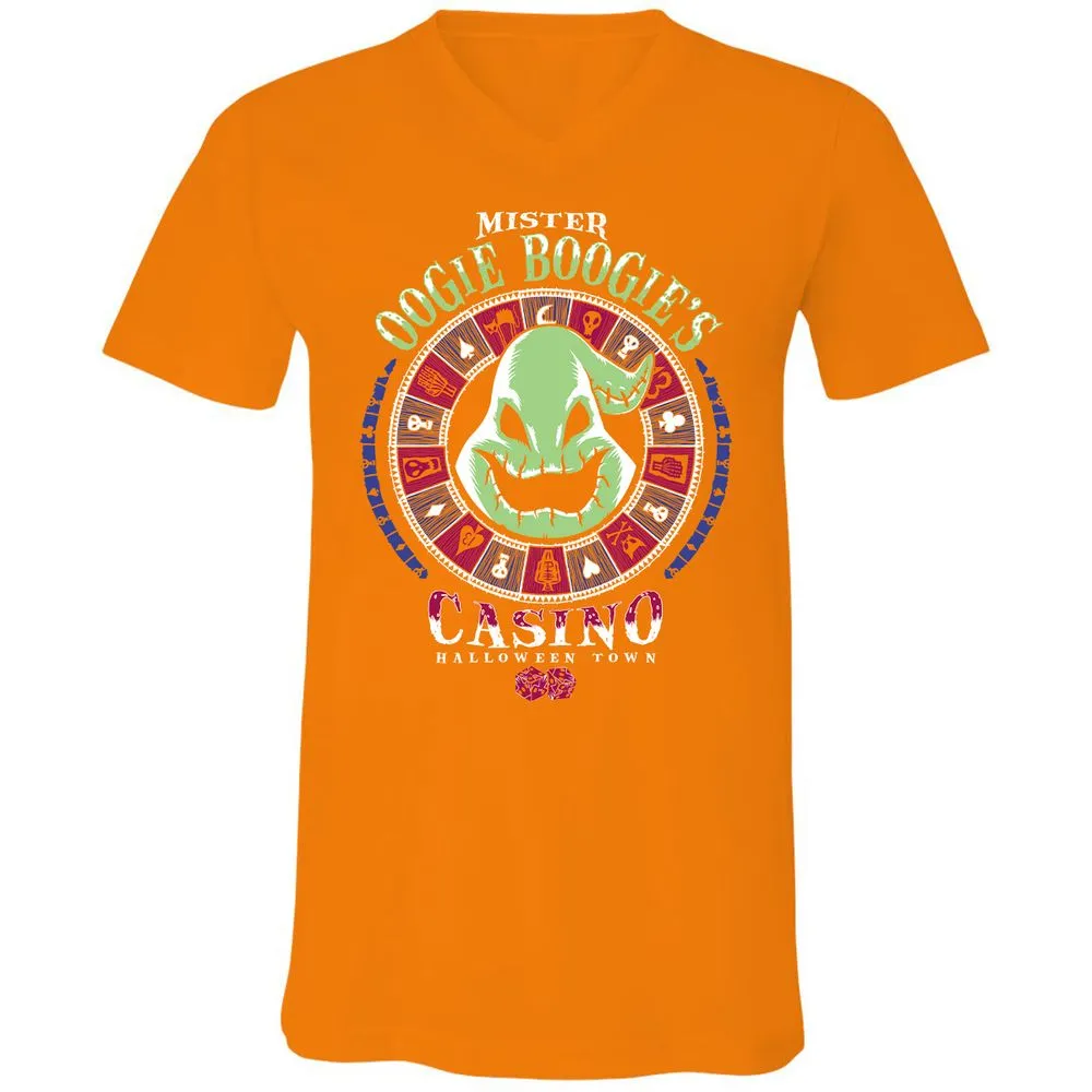 Unisex V-Neck T-Shirt - PZLCJXD8 - Orange - 11