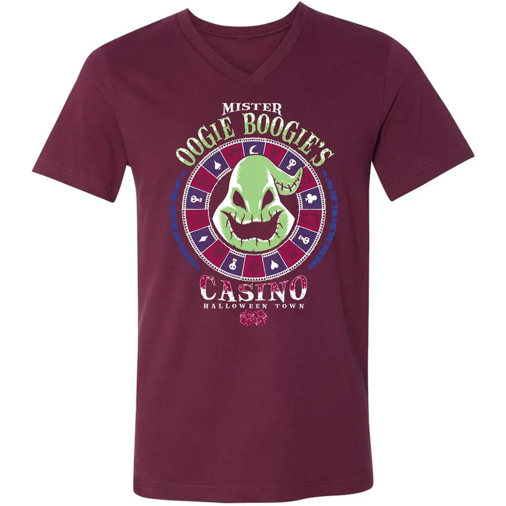 Unisex V-Neck T-Shirt - PZLCJXD8 - Maroon - 6