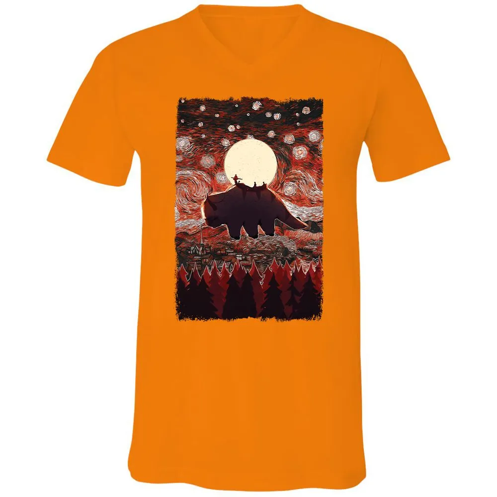 Unisex V-Neck T-Shirt - TG73CHSD - Orange - 11