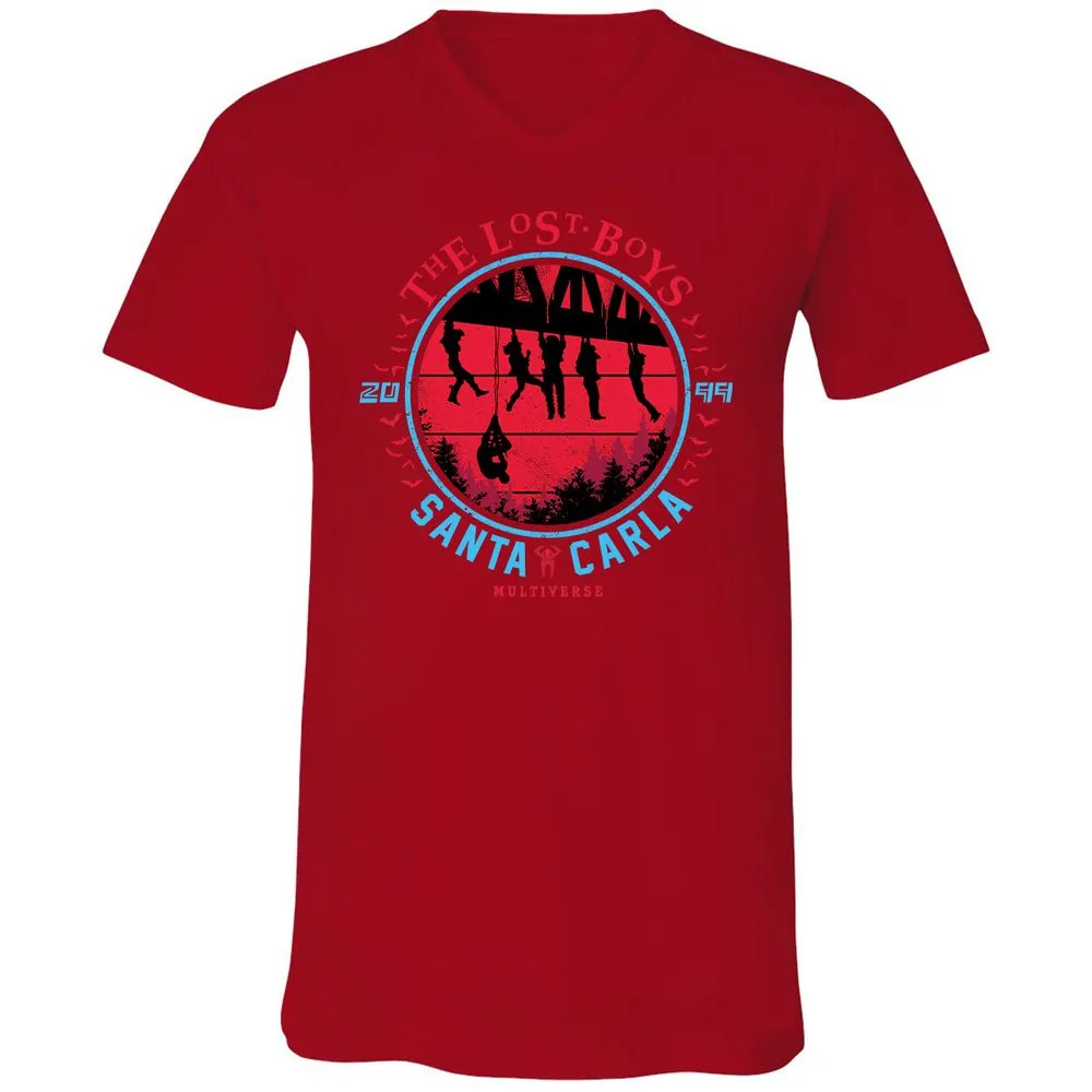 Unisex V-Neck T-Shirt - X2KL9M1C - Red - 3