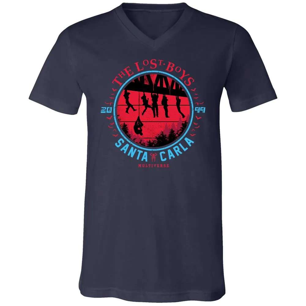 Unisex V-Neck T-Shirt - X2KL9M1C - Navy - 2