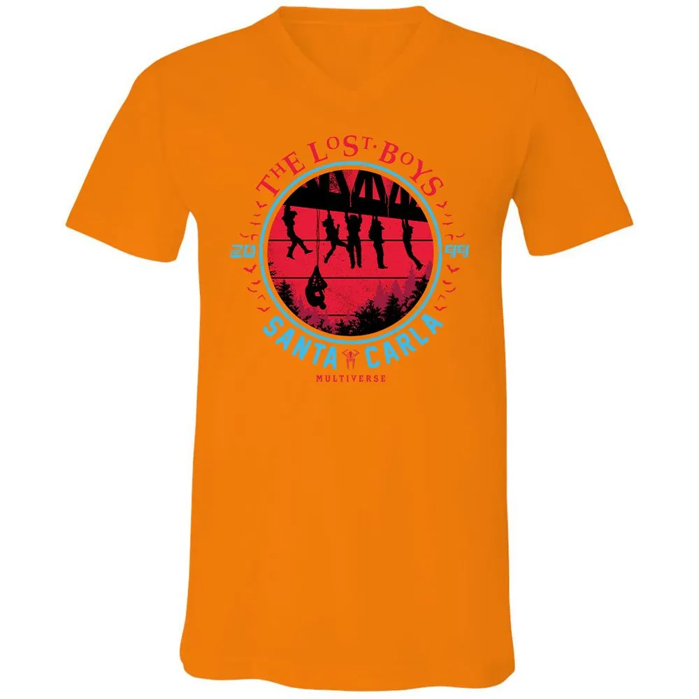 Unisex V-Neck T-Shirt - X2KL9M1C - Orange - 11