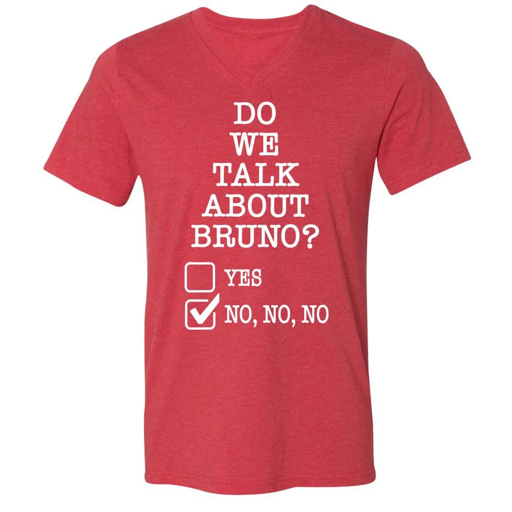 Unisex V-Neck T-Shirt - Black - Heather Red - 16