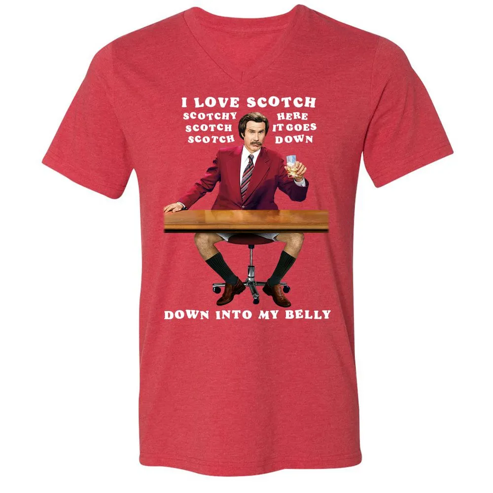 Unisex V-Neck T-Shirt - NYP7YN2Y - Heather Red - 16