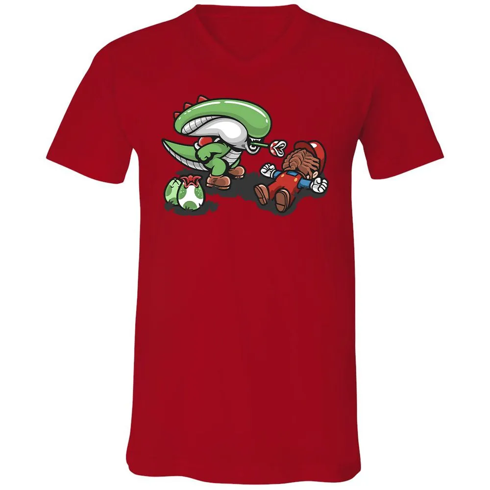 Unisex V-Neck T-Shirt - 2D11UM7Z - Red - 3