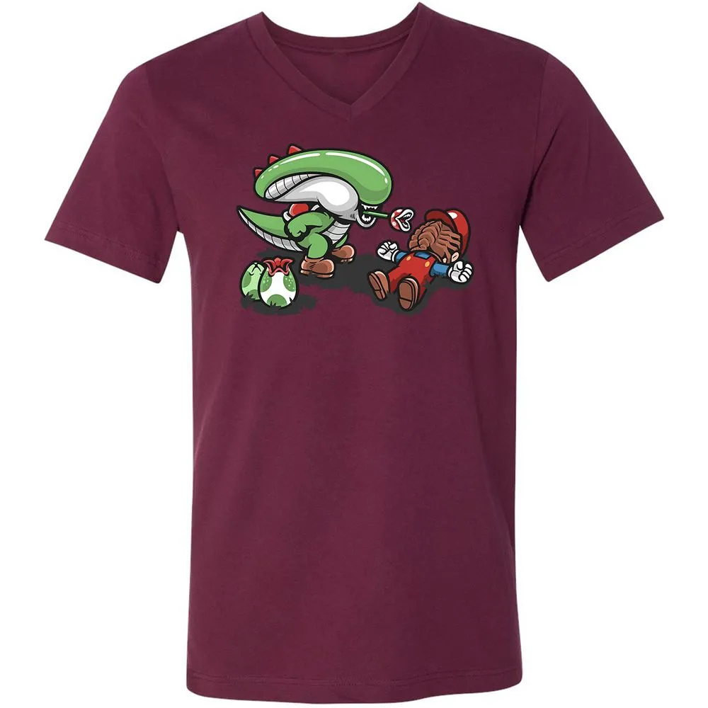 Unisex V-Neck T-Shirt - 2D11UM7Z - Maroon - 6