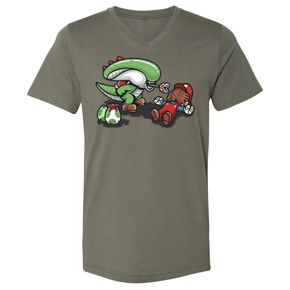 Unisex V-Neck T-Shirt - 2D11UM7Z - Military Green - 10