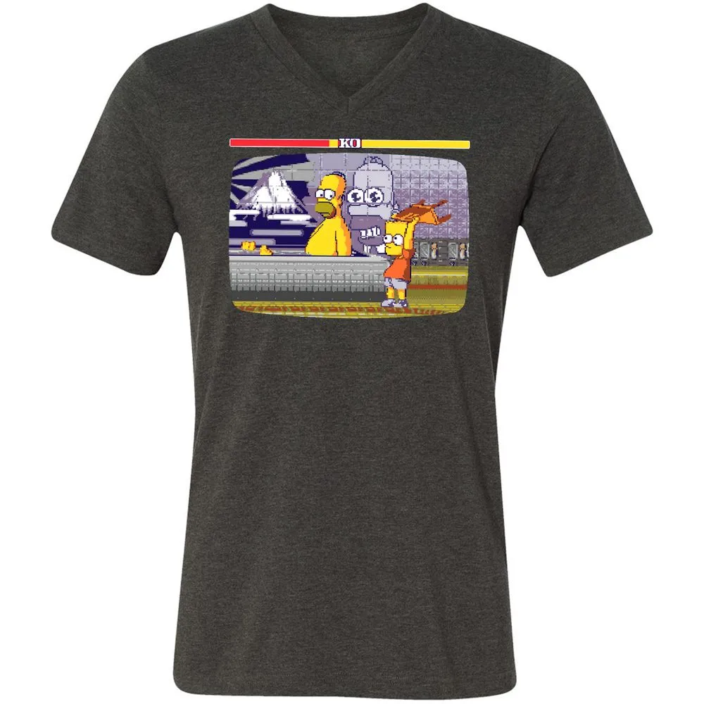 Unisex V-Neck T-Shirt - EF6UCR3M - Dark Grey Heather - 8