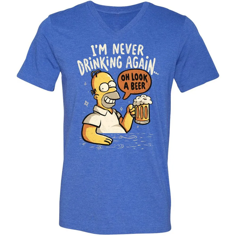 Unisex V-Neck T-Shirt - 2RRHGG28 - Heather True Royal - 14