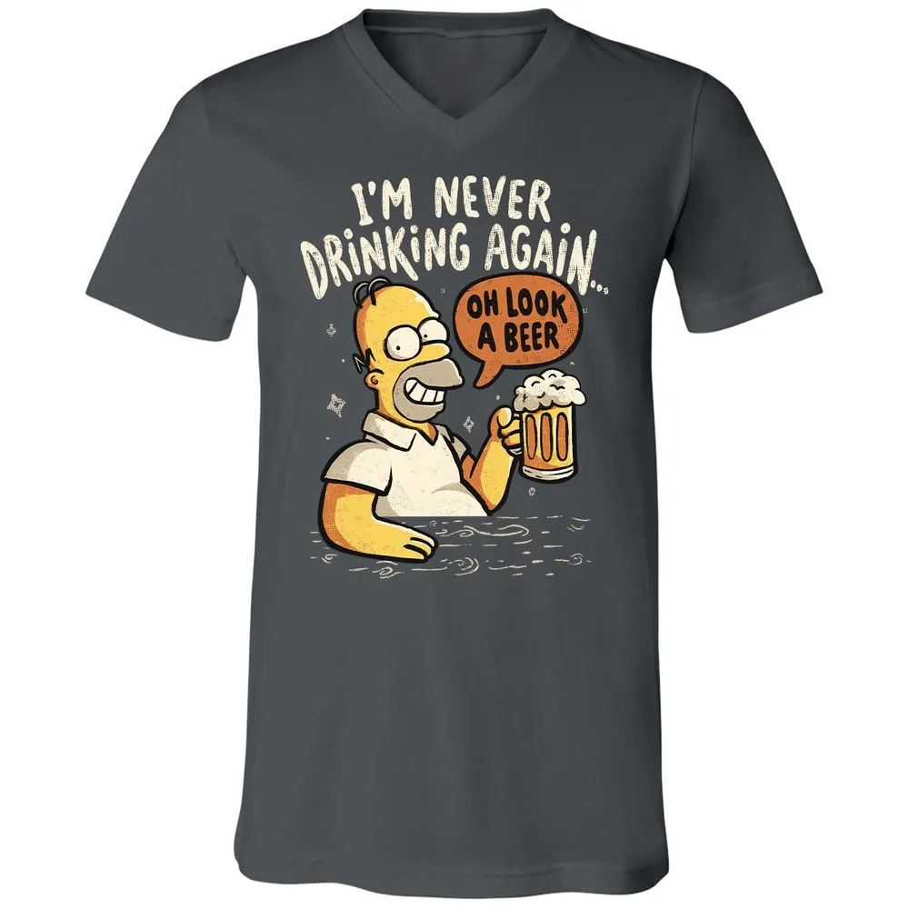 Unisex V-Neck T-Shirt - 2RRHGG28 - Asphalt - 12