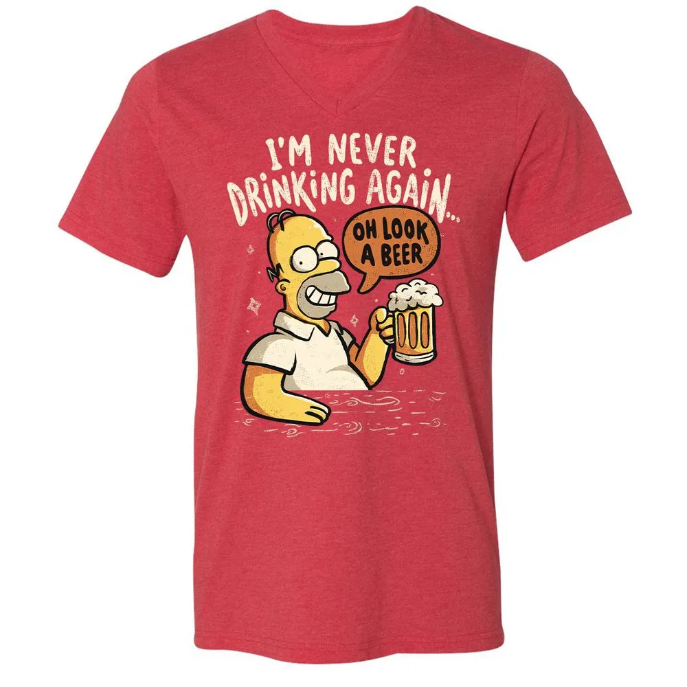 Unisex V-Neck T-Shirt - 2RRHGG28 - Heather Red - 16