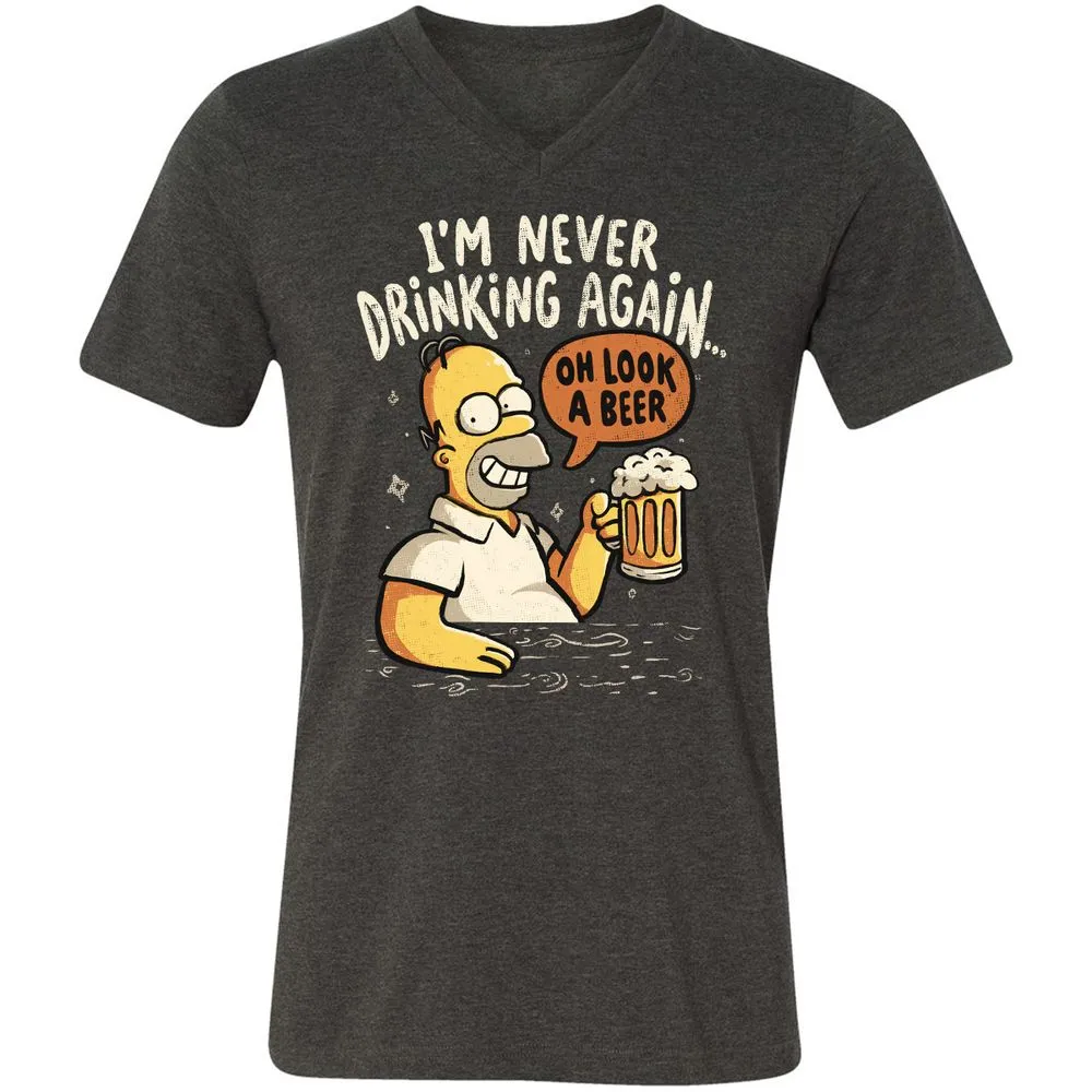 Unisex V-Neck T-Shirt - 2RRHGG28 - Dark Grey Heather - 8