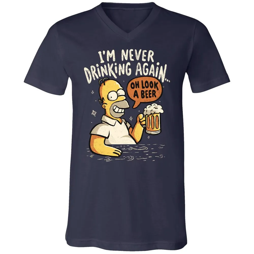 Unisex V-Neck T-Shirt - 2RRHGG28 - Navy - 2