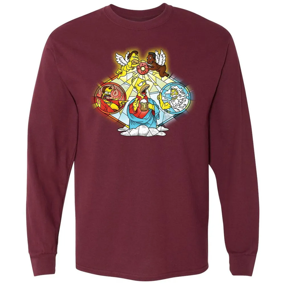 Long Sleeve T-Shirt - AW8JQ3Z7 - Maroon - 11