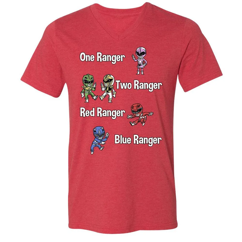 Unisex V-Neck T-Shirt - 72DADQ3Y - Heather Red - 16