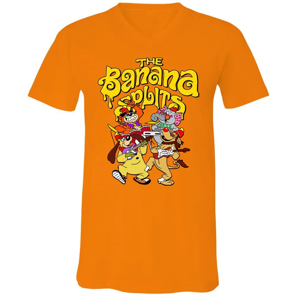 Unisex V-Neck T-Shirt - BZYHEZL2 - Orange - 11