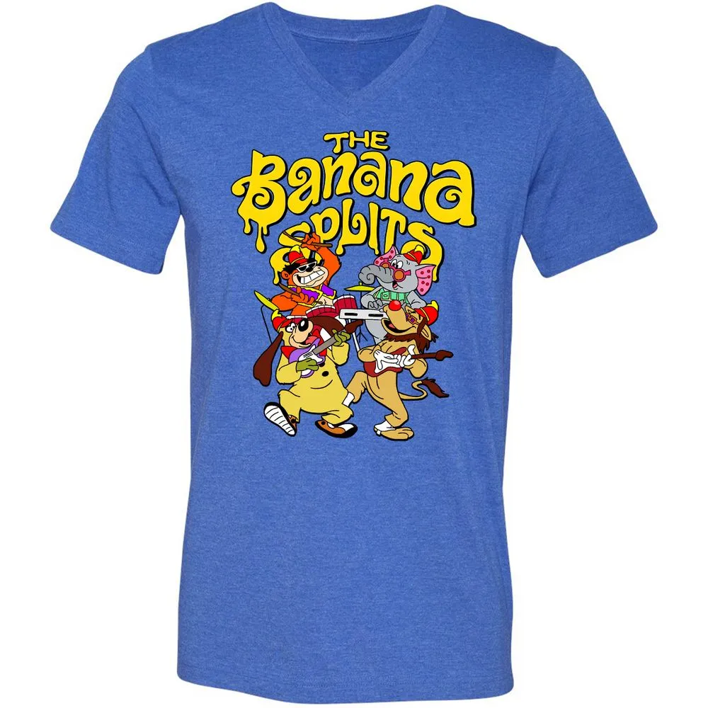 Unisex V-Neck T-Shirt - BZYHEZL2 - Heather True Royal - 14