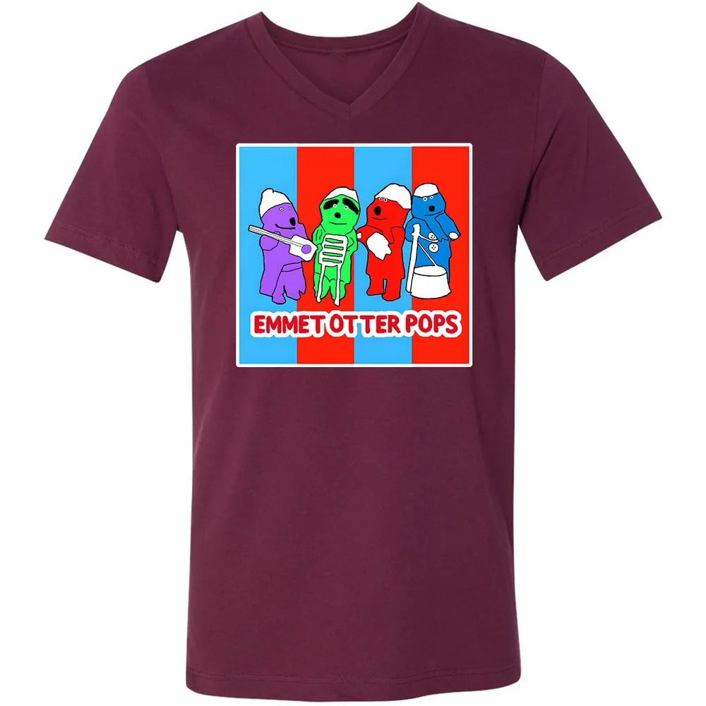 Unisex V-Neck T-Shirt - 31UMGTJ9 - Maroon - 6