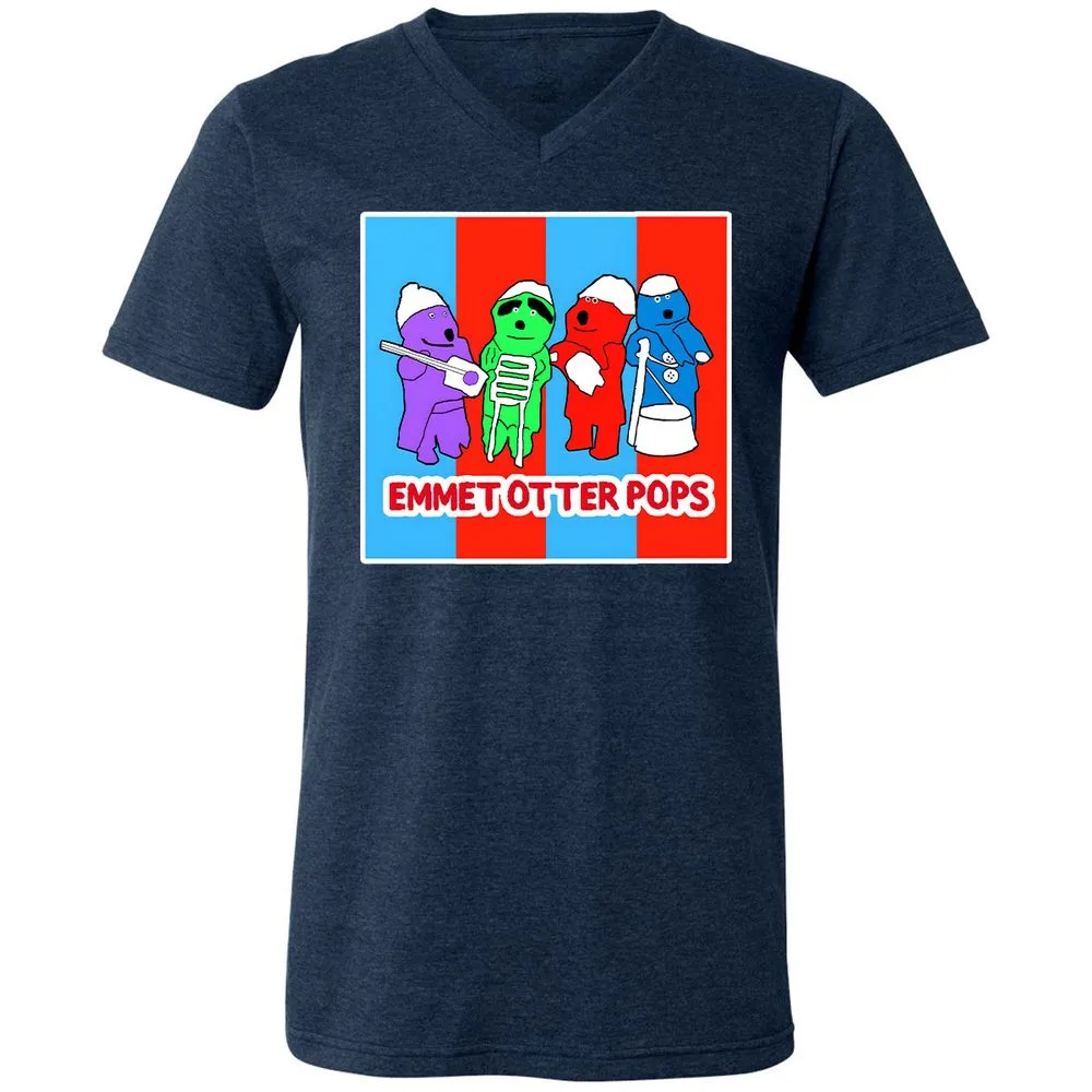 Unisex V-Neck T-Shirt - 31UMGTJ9 - Heather Navy - 15