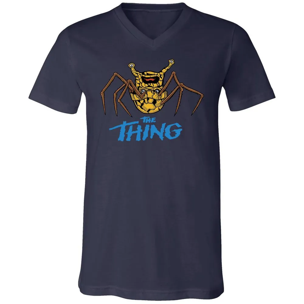 Unisex V-Neck T-Shirt - SXC7MQ79 - Navy - 2