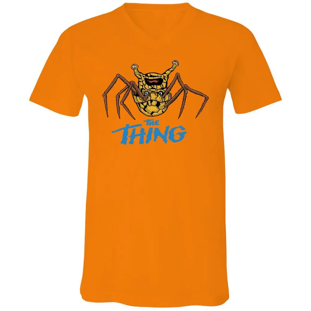 Unisex V-Neck T-Shirt - SXC7MQ79 - Orange - 11