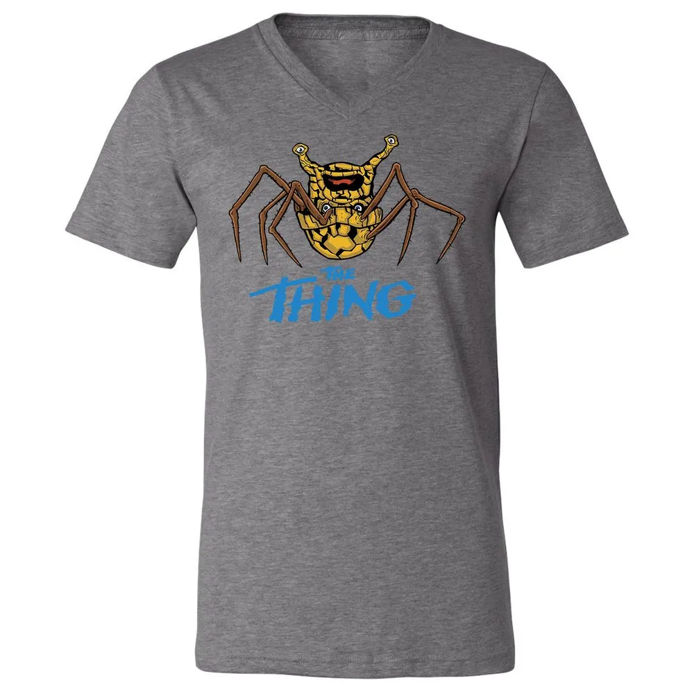 Unisex V-Neck T-Shirt - SXC7MQ79 - Deep Heather - 13