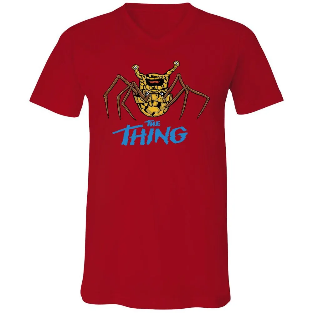 Unisex V-Neck T-Shirt - SXC7MQ79 - Red - 3