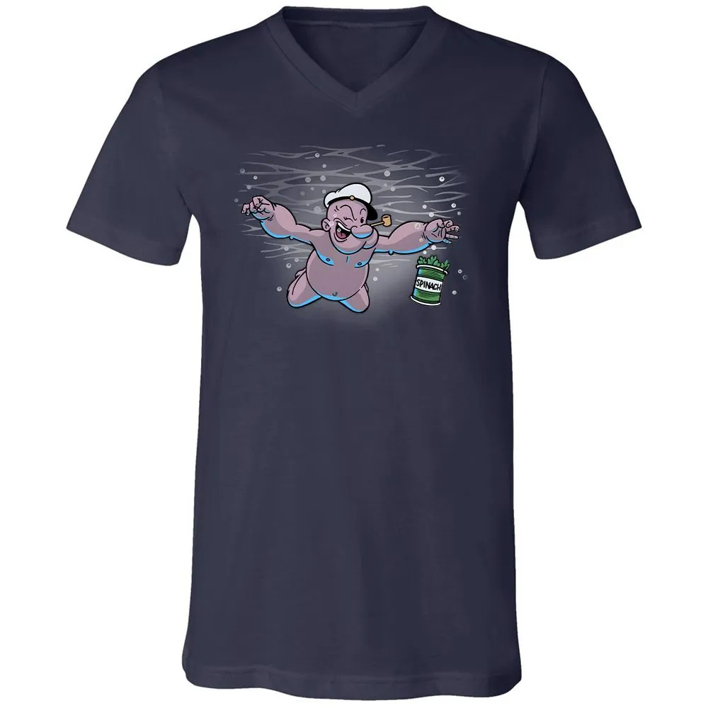 Unisex V-Neck T-Shirt - 6UETT1ZD - Navy - 2