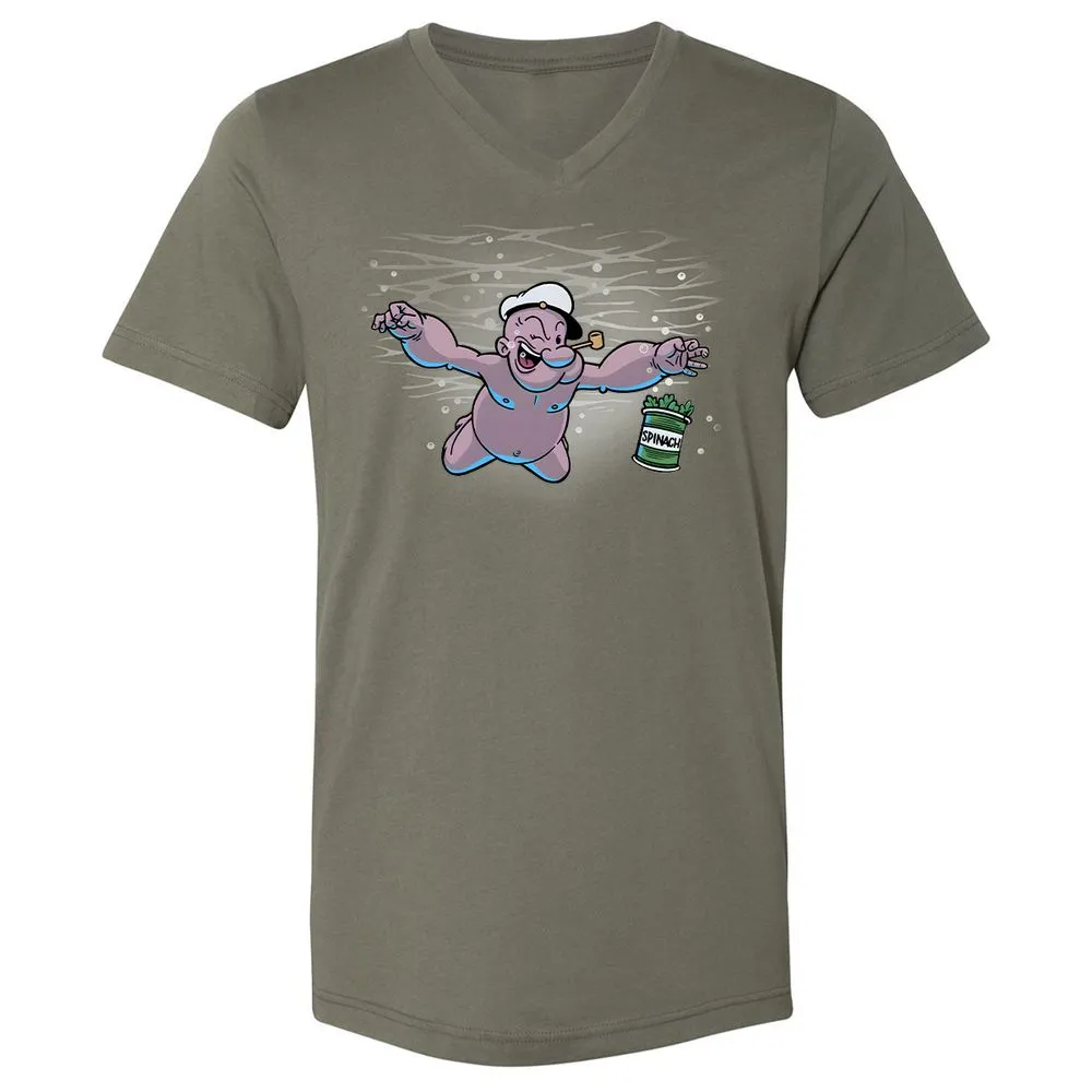Unisex V-Neck T-Shirt - 6UETT1ZD - Military Green - 10