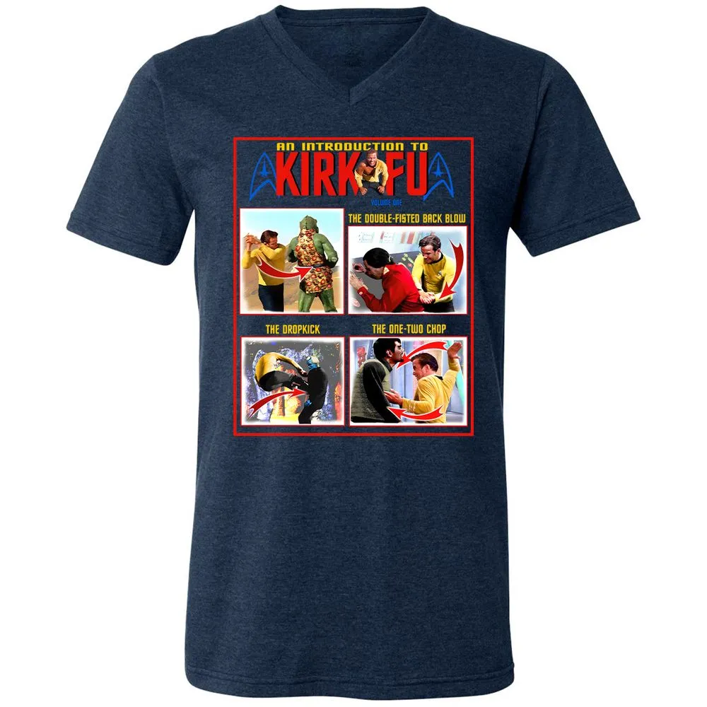 Unisex V-Neck T-Shirt - 1ZMQY5XB - Heather Navy - 15