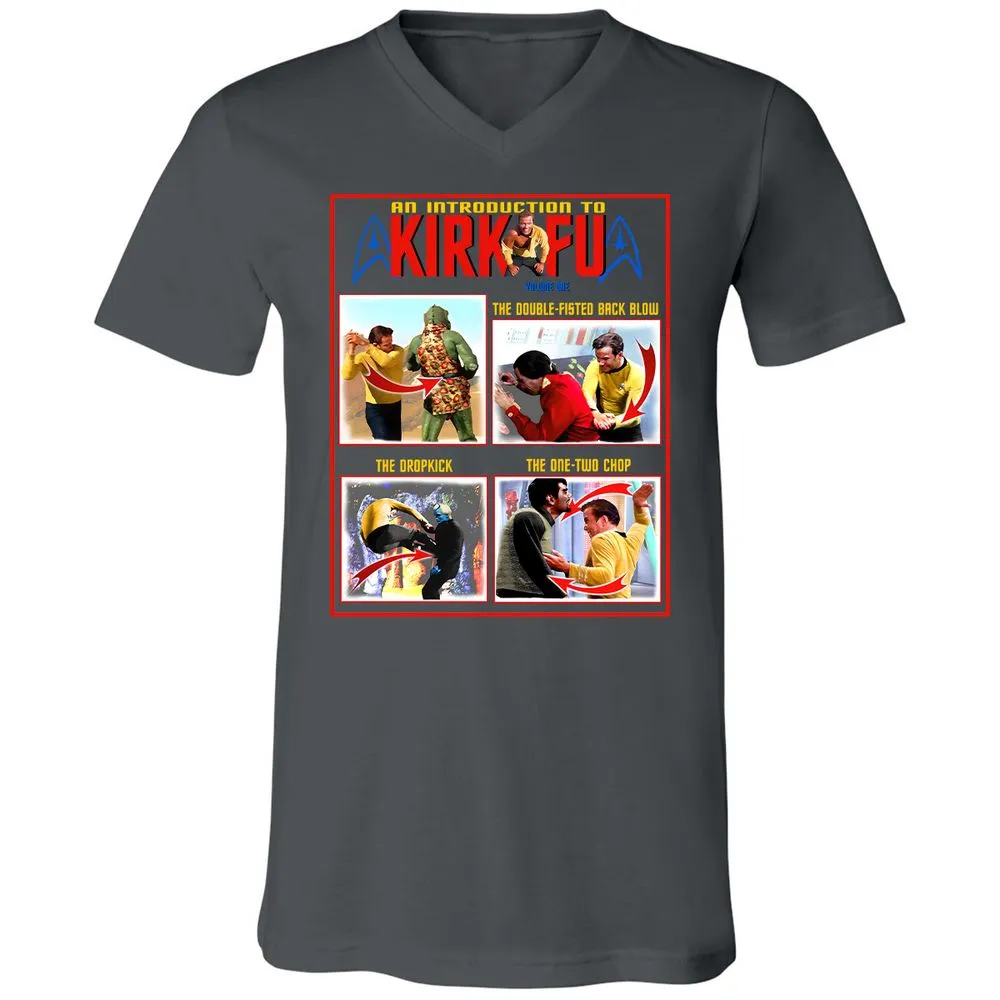 Unisex V-Neck T-Shirt - 1ZMQY5XB - Asphalt - 12