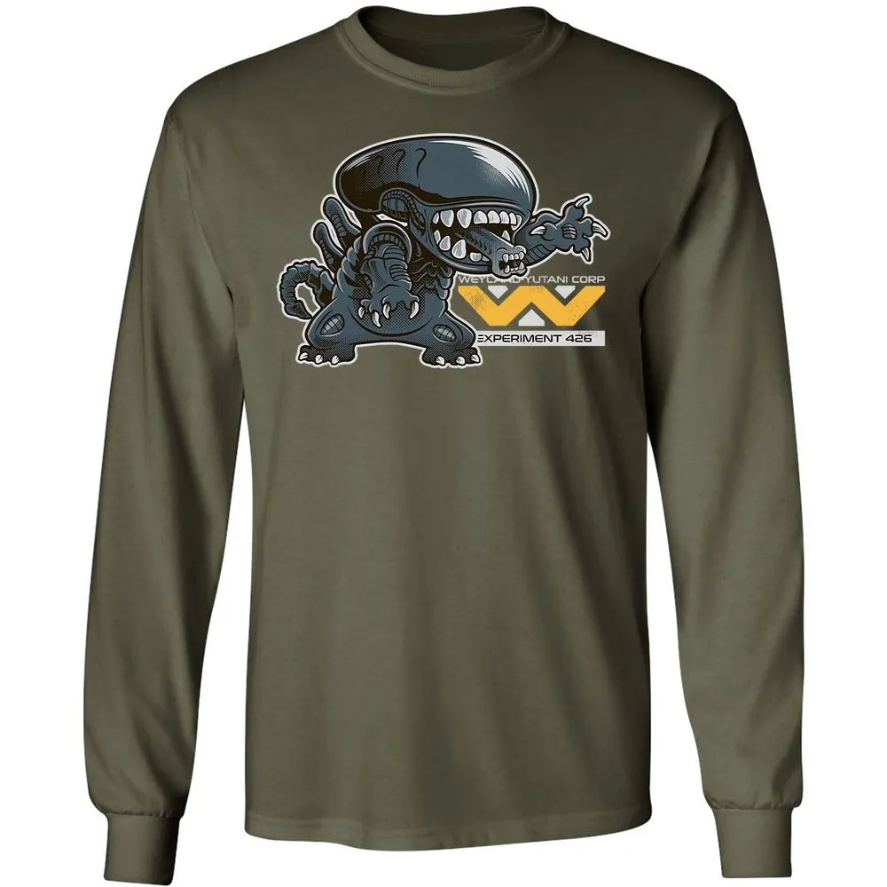 Long Sleeve T-Shirt - B33FJG8Y - Military Green - 16