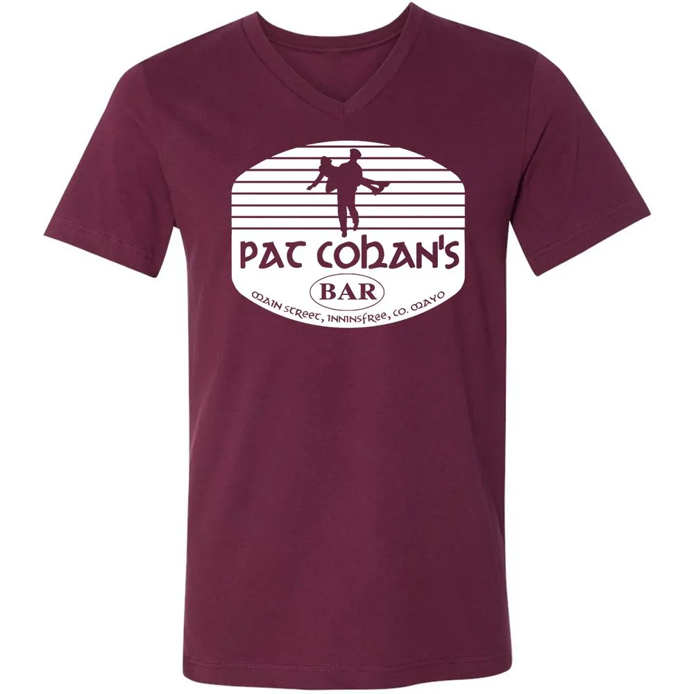 Unisex V-Neck T-Shirt - VPGAAQRZ - Maroon - 6