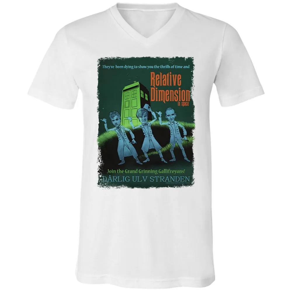 Unisex V-Neck T-Shirt - 873L3MUD - White - 5