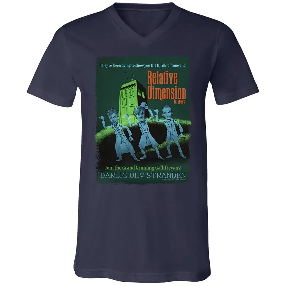 Unisex V-Neck T-Shirt - 873L3MUD - Navy - 2