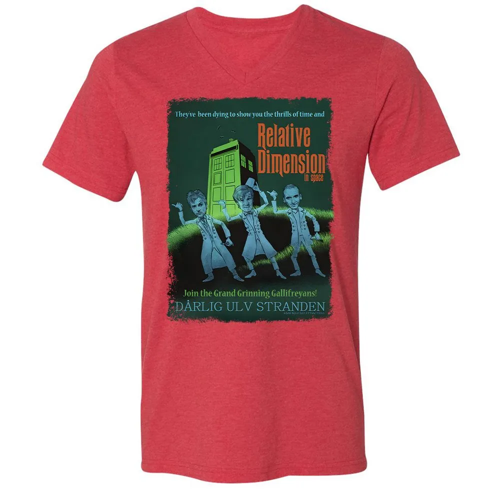 Unisex V-Neck T-Shirt - 873L3MUD - Heather Red - 16