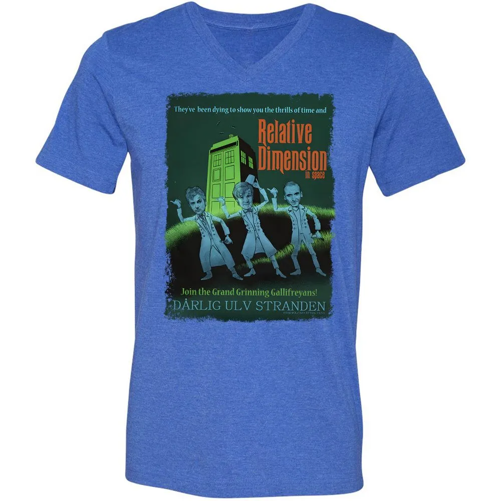 Unisex V-Neck T-Shirt - 873L3MUD - Heather True Royal - 14