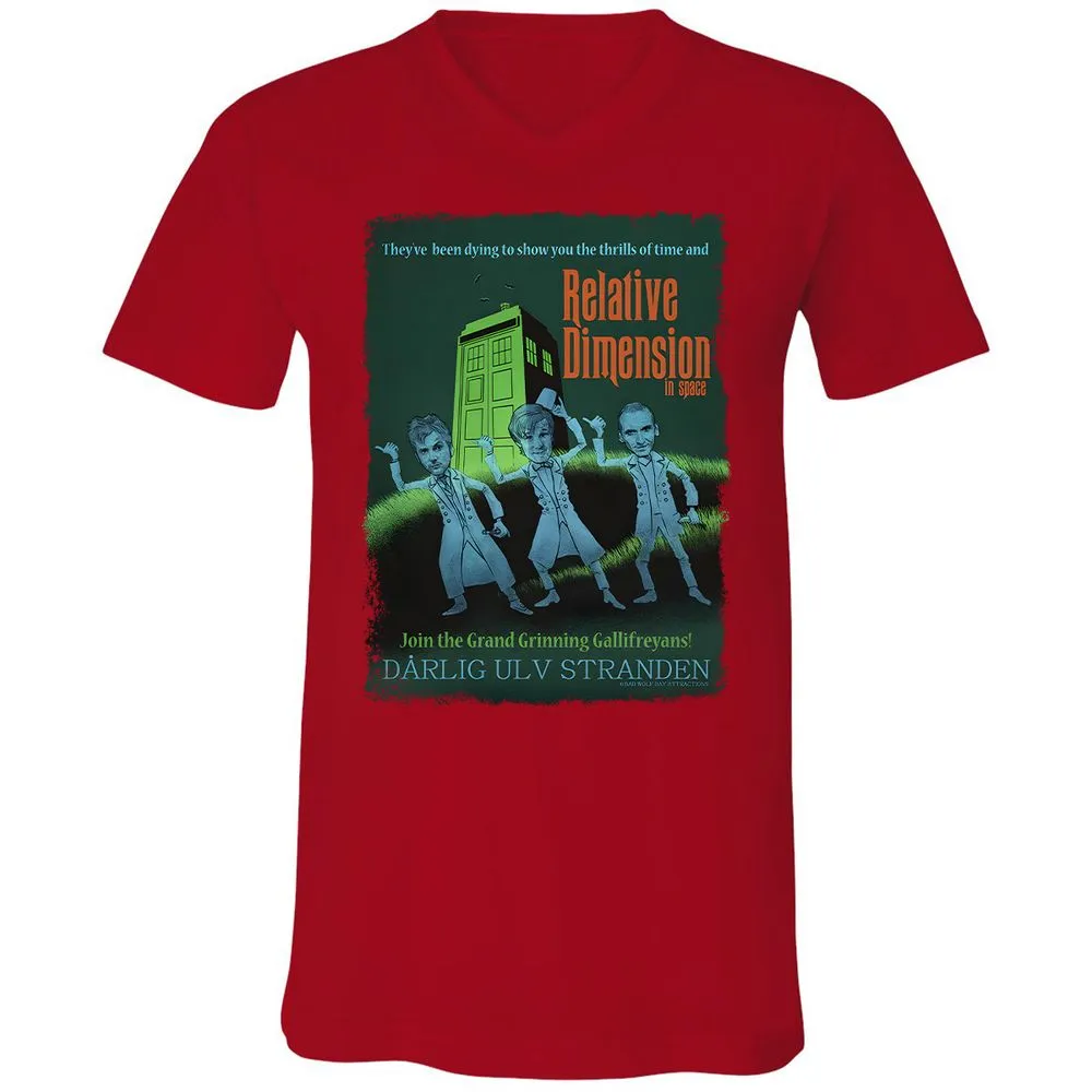 Unisex V-Neck T-Shirt - 873L3MUD - Red - 3