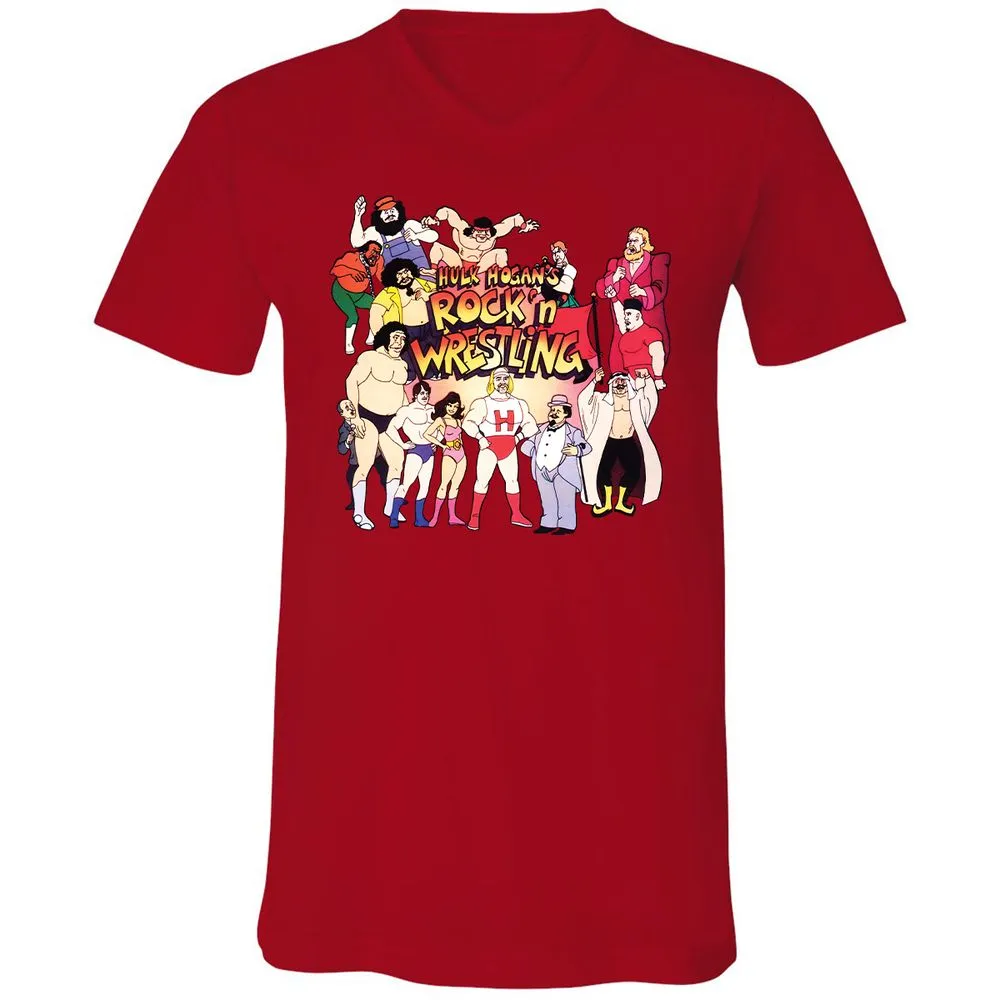 Unisex V-Neck T-Shirt - KF4R6KFH - Red - 3