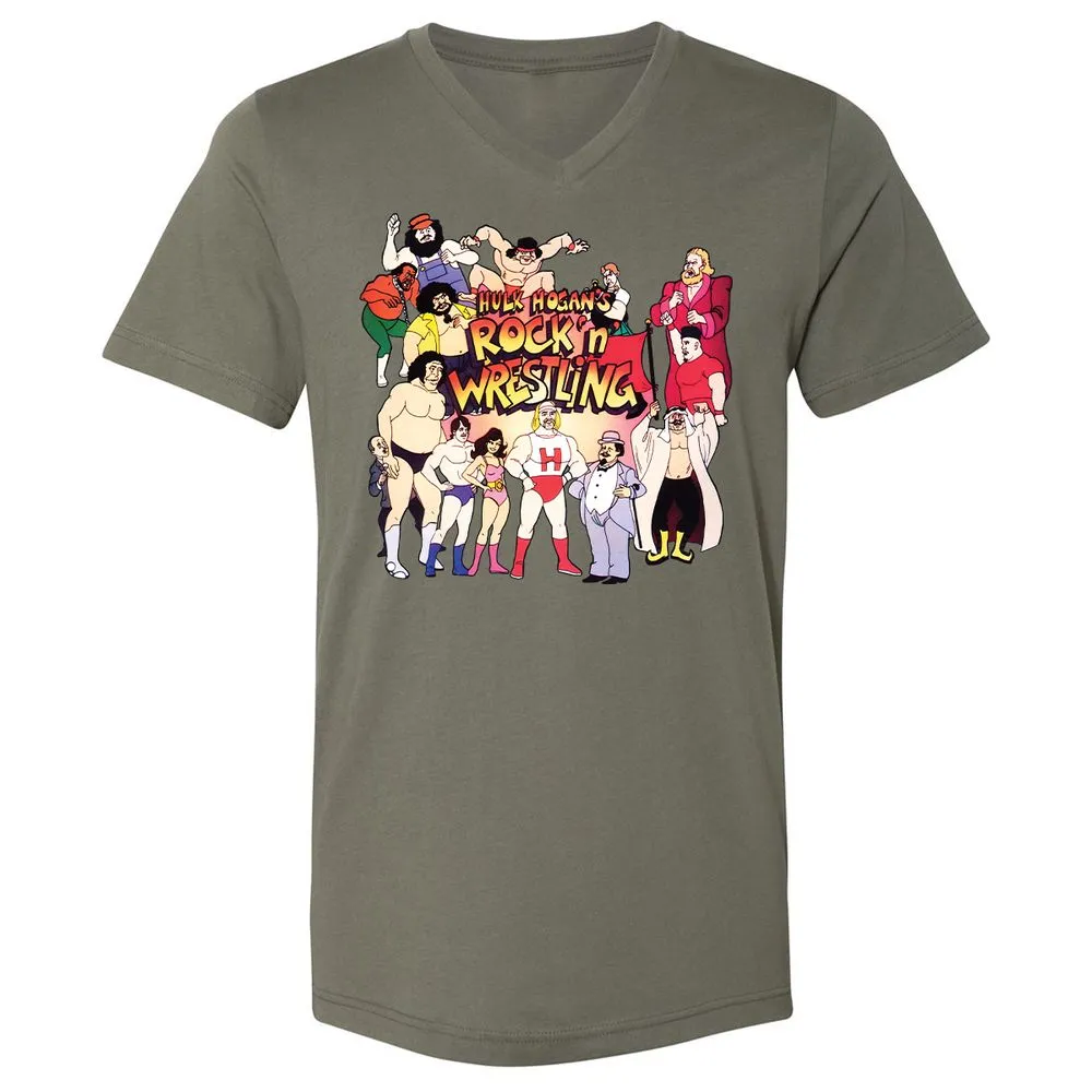 Unisex V-Neck T-Shirt - KF4R6KFH - Military Green - 10