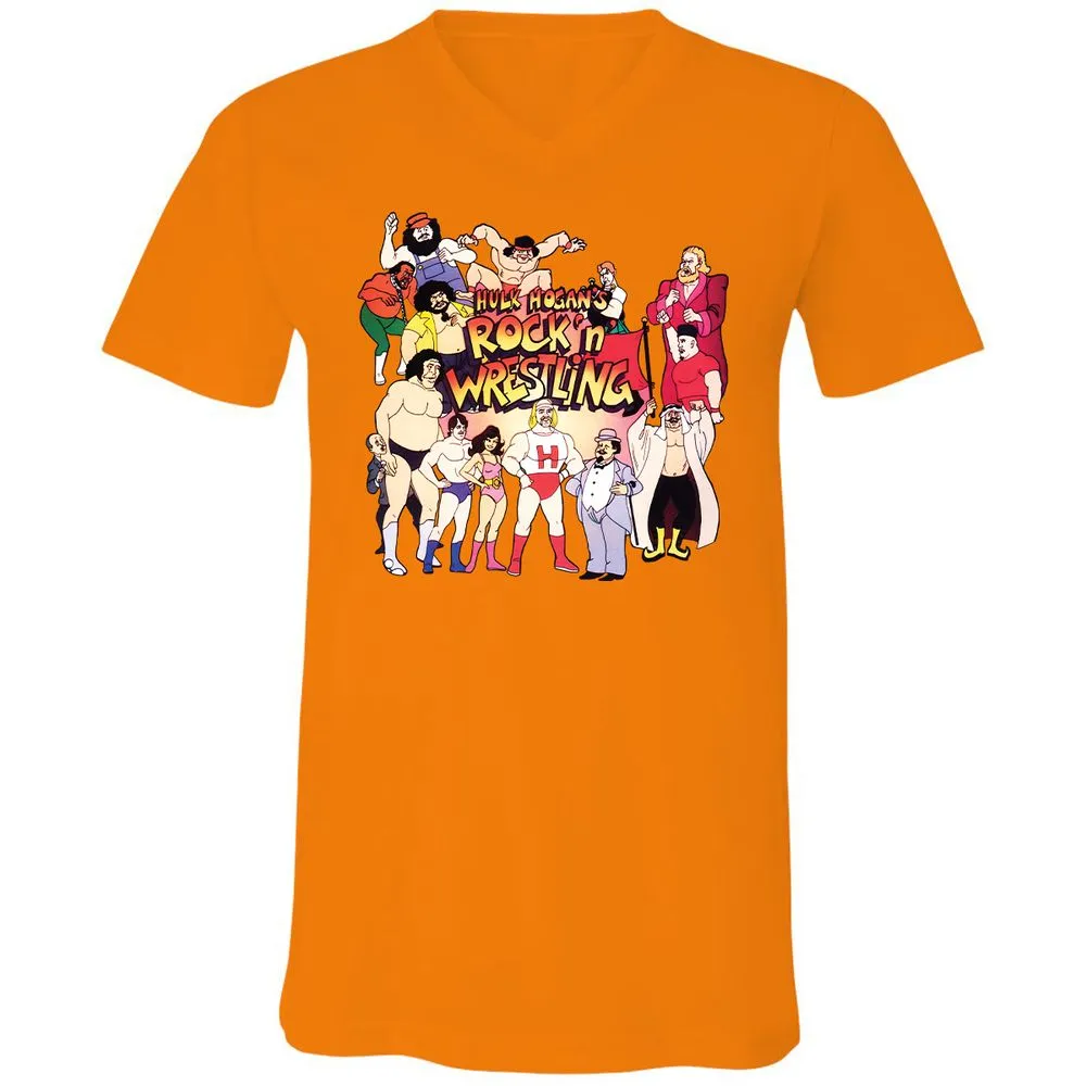 Unisex V-Neck T-Shirt - KF4R6KFH - Orange - 11